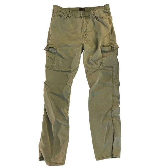 MOTHER Khaki Utility Trousers - Picture 1 of 6